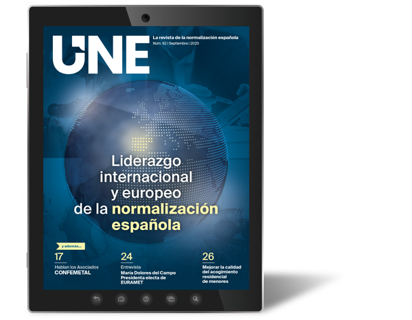 El liderazgo internacional y europeo de la normalización española protagoniza el nuevo número de la Revista UNE