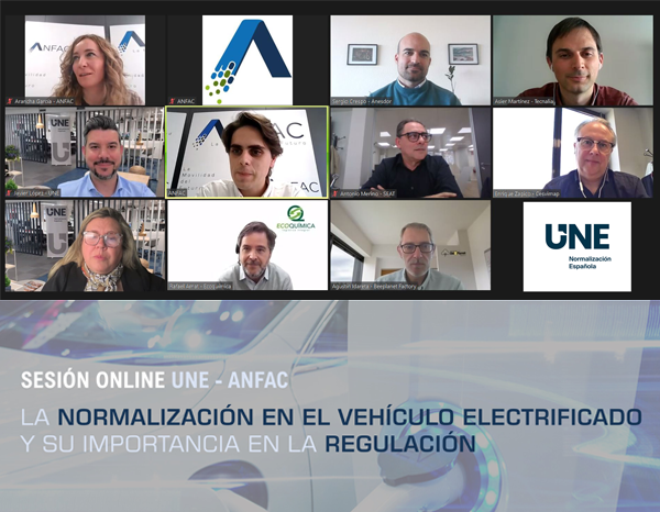 UNE y ANFAC abordan la normalización de los vehículos electrificados